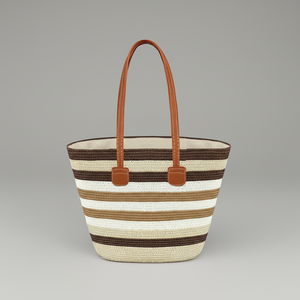 Bolso de Playa de Paja Tejida con Correa Ajustable Personalizable, Accesorio de Moda Boho para el Verano, Bolso de <span class=keywords><strong>Mano</strong></span> para Mujer - Product Image 4