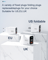 Cargador de Pared USB-C PD GaN de 20W/35W/40W con Logotipo OEM de Fábrica IBD para Teléfonos Móviles, Doble Puerto USB Tipo C, Enchufe EU/US/UK, OTP