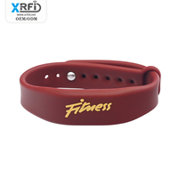 Bracelet en silicone tissé Mifare EV1 4K 125 kHz, carte de contrôle d'accès NFC 13,56 MHz, bracelets RFID – Prix usine