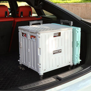 ढहने वाली फोल्डेबल शॉपिंग कार्ट बॉक्स पोर्टेबल रोलिंग क्रेट्स हैंडकार्ट शॉपिंग ट्रॉली हैंडकार्ट शॉपिंग ट्रॉली - Product Image 3