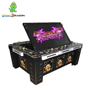 Leopard Strike Fish Game Software 8 Seats Player Arcade Shooting Fish Table Machines