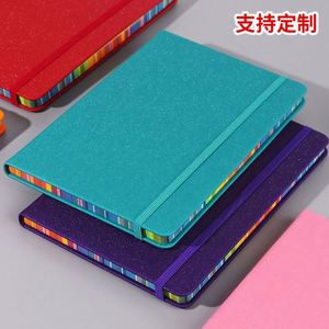 Cuaderno A5 de PU con Tapa Dura, Tema Arcoíris, Páginas con Bordes de Color, Banda Elástica, Personalizable con Logotipo Empresarial, Alta Calidad - Product Image 2