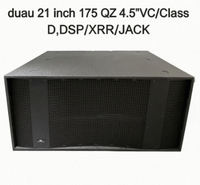 Caisson de basses double 21 pouces 2400W 4 Ohm amplifié Classe-D DSP Bi-Ampli 30Hz-140Hz pour Scène et Club