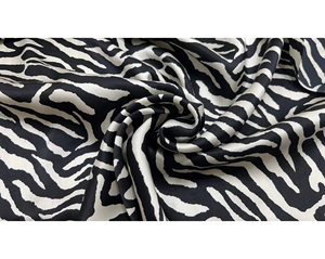 16mm <span class=keywords><strong>2023</strong></span> soie coton froissé crêpe Satin tissu imprimé zèbre mode pour filles vêtements de nuit robes mariages Costumes - Product Image 1
