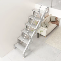 Escaliers télescopiques pliants en alliage d'aluminium de conception industrielle extensible et personnalisable pour une utilisation en intérieur
