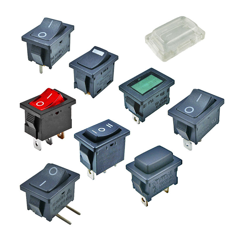 Rocker Switch 3 Pin 3 Position Boat Switch Snap AC 250V/16A Custom Round/square Rocker Switch with LED Lights