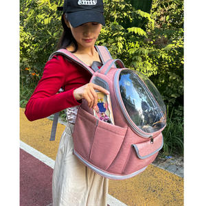 대형 고양이와 개를 위한 파노라마 공간 캡슐 야외 휴대용 가방 편안한 운반 스트랩과 애완 동물 고양이 핸드백 - Product Image 3