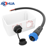 Conector de Cable Impermeable IP68 Macho-Hembra de 3 Pines para Montaje en Panel de Caja de Control PCB