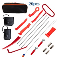 Kit d'urgence routier pour serrurier automobile de 26 pièces – Ensemble essentiel de crochets de serrure pour voiture