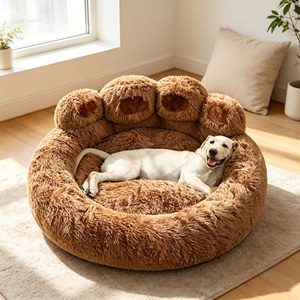 Cama para Perros con Forma de Pata de Oso, de Felpa Suave, Cálida para Invierno, Nido para Gatos, Colchoneta para Dormir para Mascotas, Sofá Cama para Perros y Gatos Medianos y Grandes - Product Image 4