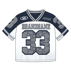 เสื้อฟุตบอลบาสเก็ตบอลทรงหลวมพิมพ์ลายดิจิทัลคุณภาพสูงสำหรับผู้ชาย ผ้าฝ้าย 100% แบบสั่งทำพิเศษ - Product Image 4