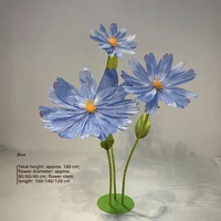 Fleurs géantes artisanales en papier de chrysanthème pour l'affichage dans les centres commerciaux, la Saint-Valentin, Thanksgiving, la fête des Mères