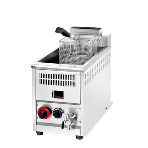 Freidora de Gas a presión automática de acero inoxidable de alta calidad 220V nueva condición para uso en restaurante para freír chips de pollo