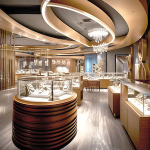 Agencement de magasin de bijoux et montres de luxe : personnalisation complète de la pièce, vitrine en verre, présentoir à bijoux, décoration de magasin - Product Image 4