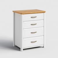 Directe d'usine, commode moderne de luxe à 4 tiroirs en bois massif, design étroit pour la maison, chambre à coucher, villa, appartement, meubles de rangement