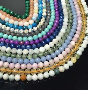 ลูกปัดหินธรรมชาติกลมเรียบแท้100,ลูกปัดคริสตัลสำหรับ DIY - Product Image 2