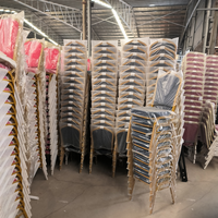 Chaise de salle à manger empilable en tissu, confortable, pour réunions, mariages, banquets, chaise d'hôtel - Vente en gros usine