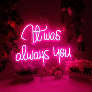 Décoration de mariage enseigne au néon personnalisée mieux ensemble enseigne au néon lumière c'était toujours vous enseigne au néon - Product Image 2