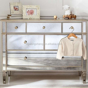 Commode haute à 6 tiroirs en miroir Athènes - Product Image 3