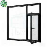 Fenêtre américaine Grand panneau de verre Fenêtre d'auvent en aluminium pour maison Fenêtre à battants certifiée NFRC