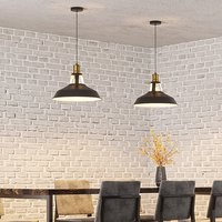 Lustre LED scandinave long en fer à hauteur réglable, blanc + noir, température de couleur 2700K, blanc chaud doux pour chambre, restaurant, maison