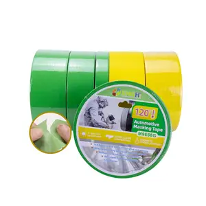 Ruban de masquage UV de papier de peintre vert de finition automobile ruban de masquage adhésif fort de haute performance de 48mm
