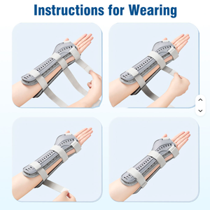 Órtese Ajustável Ortopédica para Palma da Mão com Suporte Metálico Médico para Fixação do Punho em Túnel Carpal e Fraturas - Product Image 4