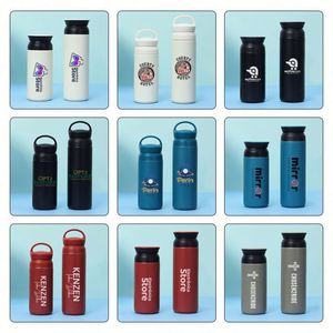 แก้วน้ำเก็บความร้อนสุญญากาศแบบมีหูจับพร้อมฝาปิด พิมพ์โลโก้ได้ เหมาะสำหรับเดินทาง พกพา ใช้กลางแจ้ง ของขวัญสำหรับทีม  ทำจากสแตนเลส - Product Image 6