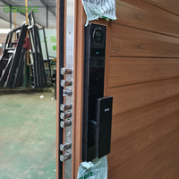 Puerta Pivotante de Aluminio Serie 85 con Panel de Vidrio Templado para Entrada Principal de Villas de Lujo
