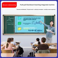 Salle de classe intelligente, tableau noir électronique nano intelligent, tableau vert pliable à glissière, enseignement multimédia tactile tout-en-un