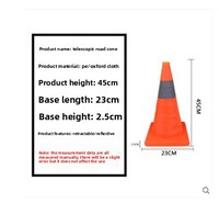 Cônes de signalisation réfléchissants pour la circulation, cône de sécurité extensible, cône de circulation orange, cône de signalisation personnalisé