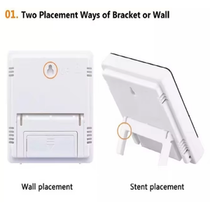 นาฬิกาปลุกจอ LCD ขนาดใหญ่ ดีไซน์ใหม่ พร้อมแม่เหล็ก วัดอุณหภูมิและความชื้น รุ่น 9033 OEM รับประกัน 1 ปี - Product Image 3