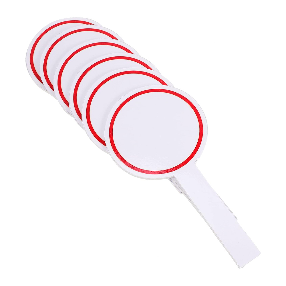 I-Scream Dry Erase Answer Paddles - 4 Pack Double Sided Whiteboards For Classroom & Game Nights (7.8x6.5 Inch)