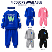 Ensemble de survêtement pour enfants, garçons et filles, tenue d'automne et de printemps, sweat-shirt à manches longues, pantalon de jogging, ensemble de vêtements de sport décontractés 2 pièces