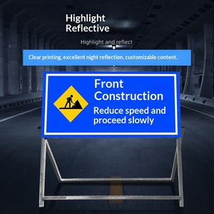 Segnale di Avvertimento per Lavori Stradali, Cartello Stradale 10010050/12010040, <span class=keywords><strong>Attenzione</strong></span> Cantiere in Attesa di Lavori - Product Image 2