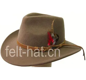 100% feltro di lana ingrosso cappelli da cowboy australiano