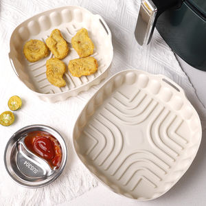 Inserti Quadrati <span class=keywords><strong>in</strong></span> Silicone da 8 Pollici per <span class=keywords><strong>Friggitrice</strong></span> <span class=keywords><strong>ad</strong></span> <span class=keywords><strong>Aria</strong></span>, Riutilizzabili, per Forno e Microonde - Product Image 3