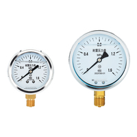 Manomètre de pression d'eau, manomètre de compresseur d'air, manomètre pneumatique à tube Bourdon, manomètre à liquide rempli de glycérine