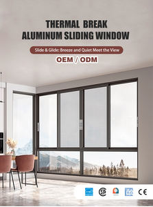 Fenêtres et portes en alliage d'aluminium, extérieur de la maison, fenêtres coulissantes en aluminium, fenêtres insonorisées à <span class=keywords><strong>double</strong></span> <span class=keywords><strong>vitrage</strong></span>, rupture de pont thermique - Product Image 6
