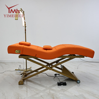 Lit de beauté électrique de luxe pour extensions de cils, mobilier de salon de beauté et spa, table de massage
