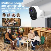 Caméra intelligente AI 3MP à double objectif, vision nocturne couleur, WIFI sans fil, sécurité domestique, IP P66, caméra de sécurité alimentée par batterie, CCTV