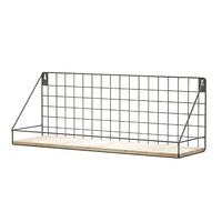 Présentoir de rangement en bois panier en métal mural multifonction panier suspendu multidimensionnel organisateur de grille meilleur étagères de salle de bain Rac