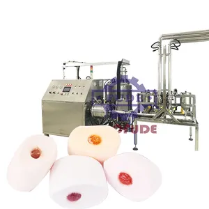 SINOFUDE high quality jam filling marshmallow candy cutter making machine cotton candy production line