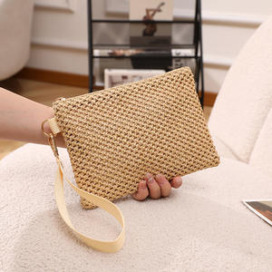 Nuevo Bolso de Mano Tejido de Paja, Cartera de Moda para Mujer, Bolso de Mano de Paja Ecológico, Monedero de <span class=keywords><strong>Ganchillo</strong></span>, Bolsa para Teléfono con Correa para la Muñeca - Product Image 3