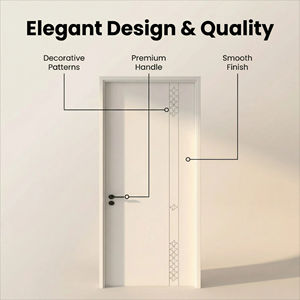 Porte en bois massif de chêne avec vernis transparent pour mettre en valeur la grainure naturelle, imperméable pour la chambre à coucher et l'entrepôt - Product Image 3