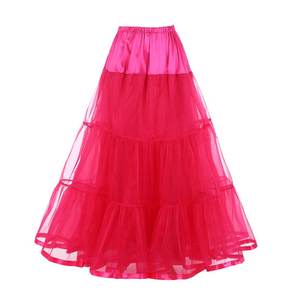 Jupes longues en organza de couleur unie, style vintage pour femmes, à plusieurs couches, volumineuses, directement de l'usine - Product Image 4