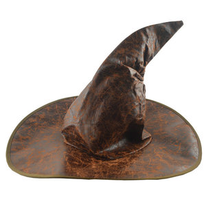 SOLPOP Halloween jeu femmes plissé sorcière <span class=keywords><strong>chapeau</strong></span> velours Faux cuir cape mascarade assistant habiller Cos Costume fête accessoire - Product Image 2