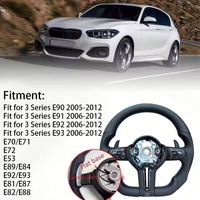 Volant de voiture en cuir perforé avec rayures rouges, chauffant et vibrant, pour BMW M340 2023 540i G30 M340i G20 330i 2020