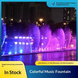 Ensemble complet d'équipement de fontaine musicale à rideau d'eau CNC, pour intérieur et extérieur, avec ondulations colorées interactives, garantie de 2 ans - Product Image 2