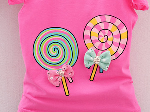 Completo Estivo con Maglietta e Pantaloni a Tema Lollipop per <span class=keywords><strong>Neonata</strong></span>, Abbigliamento per Bambine - Product Image 6